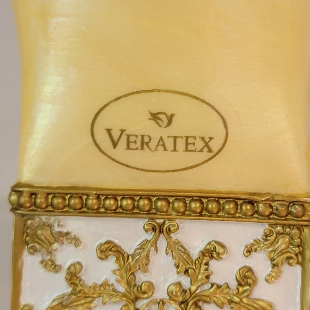 Veratex Bathroom Makeup, Toothbrush Trinkets holder (Gold Collection)